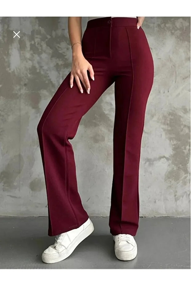 Women’s High-Waist Shaping Flared Palazzo Pants - MRS.IDEA