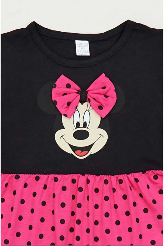 Girls’ Minnie Mouse Printed Dress - MRS.IDEA