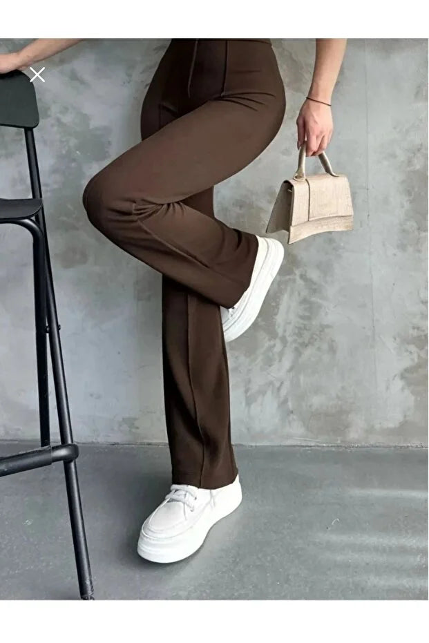 Women’s High-Waist Shaping Flared Palazzo Pants - MRS.IDEA