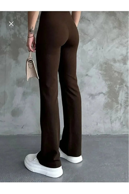 Women’s High-Waist Shaping Flared Palazzo Pants - MRS.IDEA