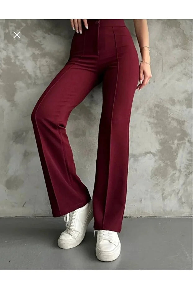Women’s High-Waist Shaping Flared Palazzo Pants - MRS.IDEA