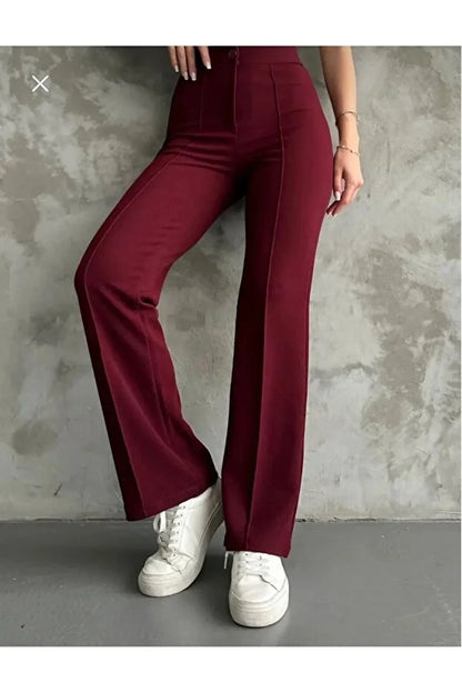 Women’s High-Waist Shaping Flared Palazzo Pants - MRS.IDEA