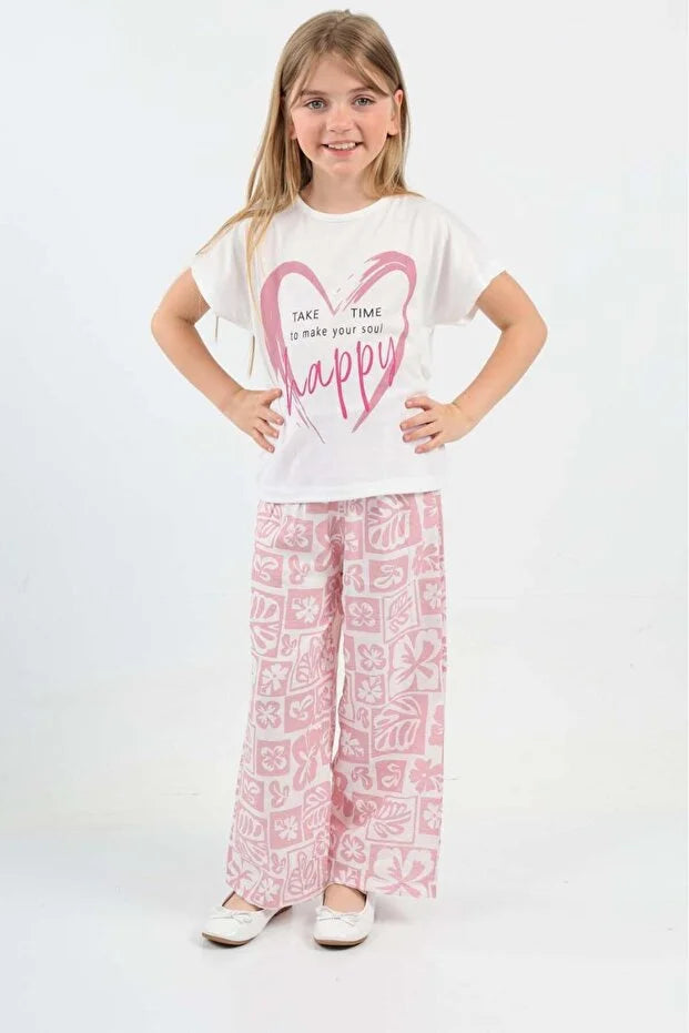 Girls’ Bodrum Heart Printed Set - MRS.IDEA