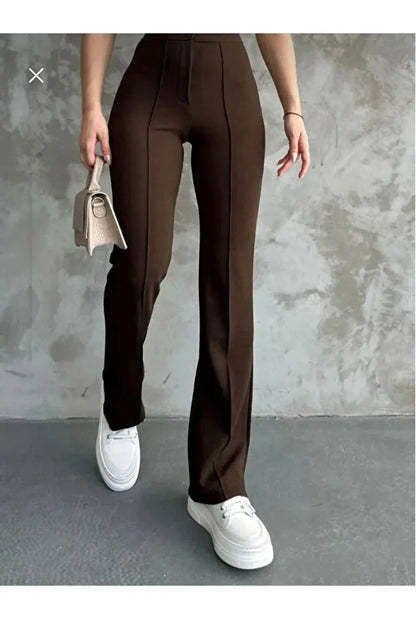 Women’s High-Waist Shaping Flared Palazzo Pants - MRS.IDEA