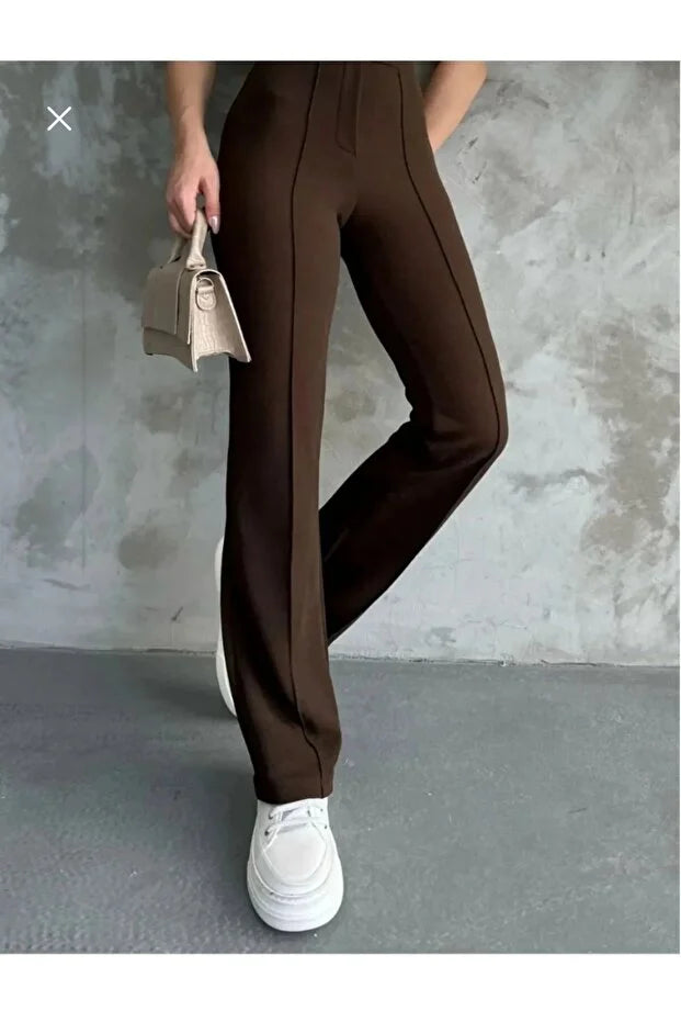 Women’s High-Waist Shaping Flared Palazzo Pants - MRS.IDEA