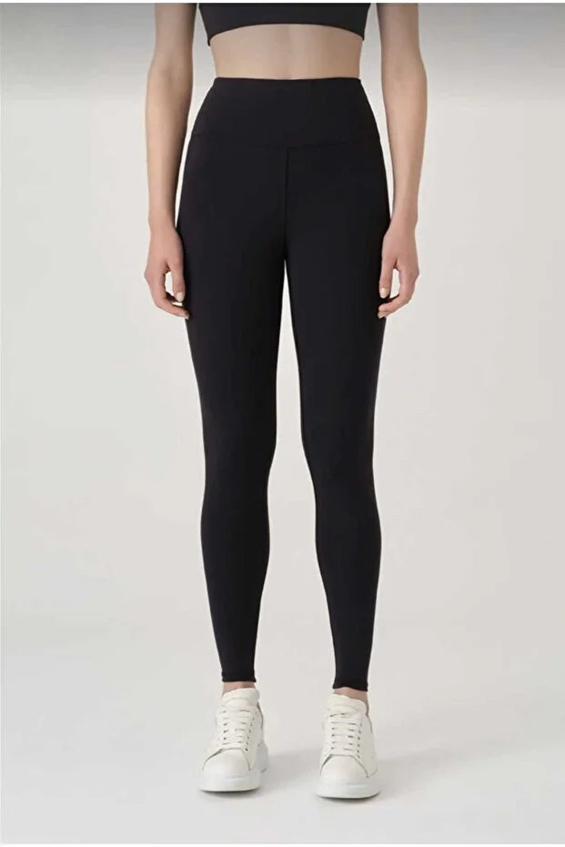 Women’s Black High-Waist Stretch Leggings - MRS.IDEA