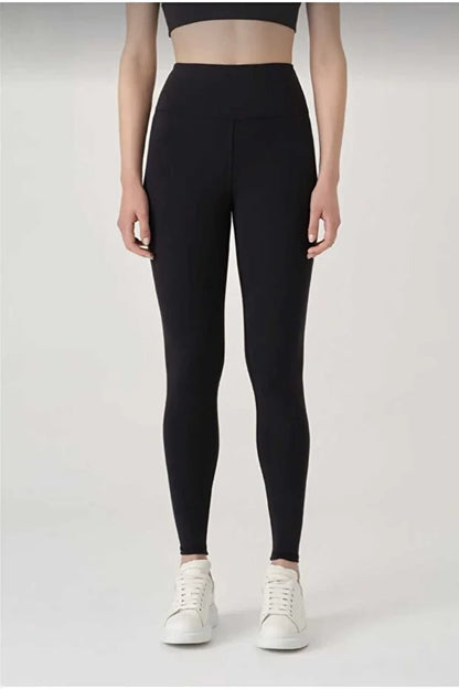 Women’s Black High-Waist Stretch Leggings - MRS.IDEA