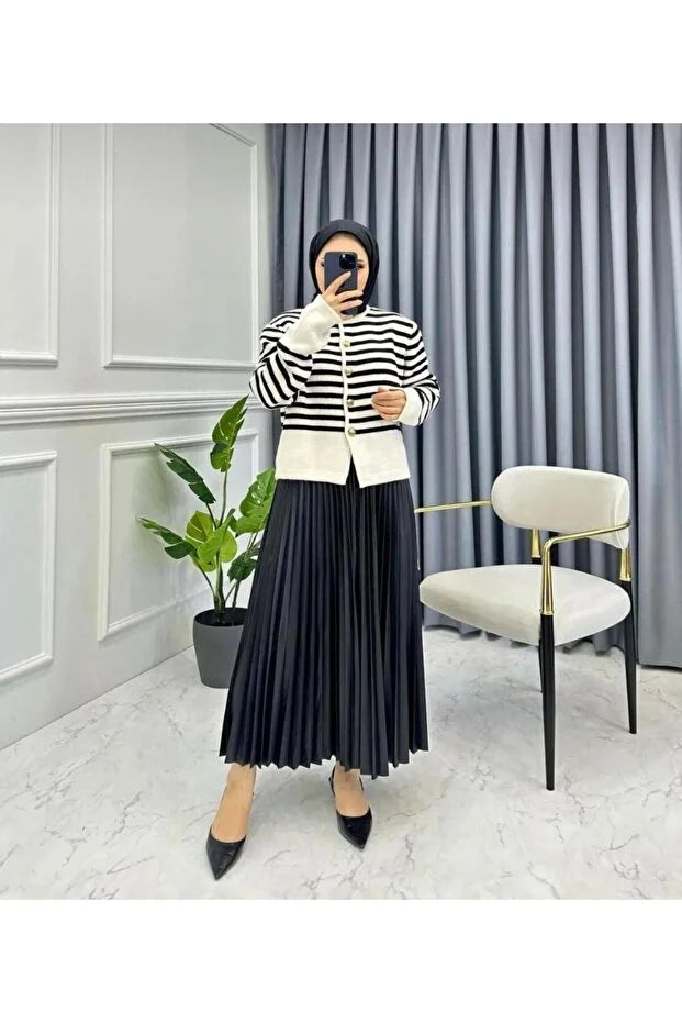 General Brands Women’s Long Pleated Modest Skirt - MRS.IDEA