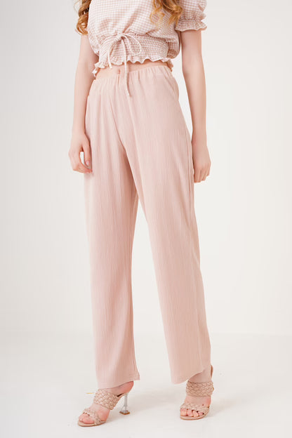 Women’s High-Waist Flared Cotton Leggings with Wide Belt - MRS.IDEA