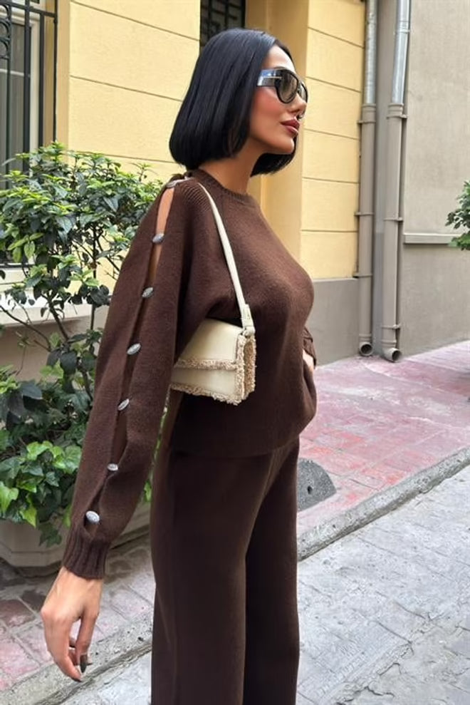 Casual Elegant Set With Palazzo Pants