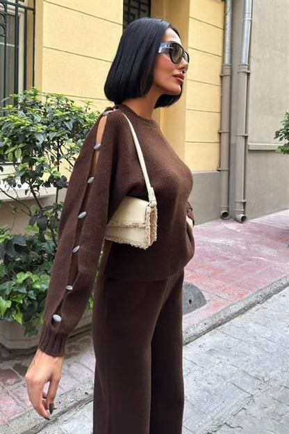 Casual Elegant Set With Palazzo Pants