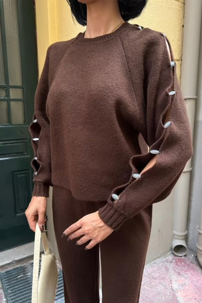 Casual Elegant Set With Palazzo Pants