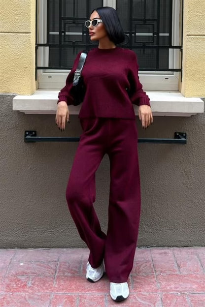 Casual Elegant Set With Palazzo Pants