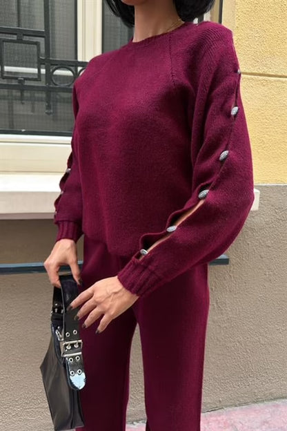 Casual Elegant Set With Palazzo Pants