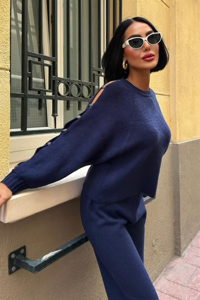 Casual Elegant Set With Palazzo Pants