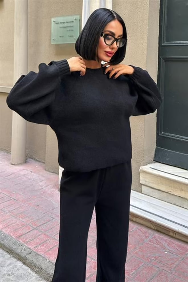 Casual Elegant Set With Palazzo Pants