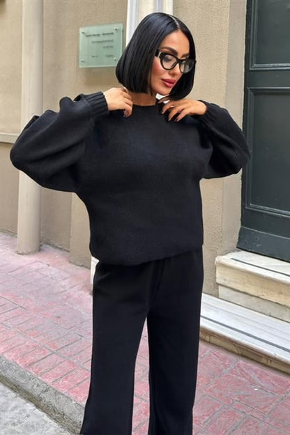 Casual Elegant Set With Palazzo Pants