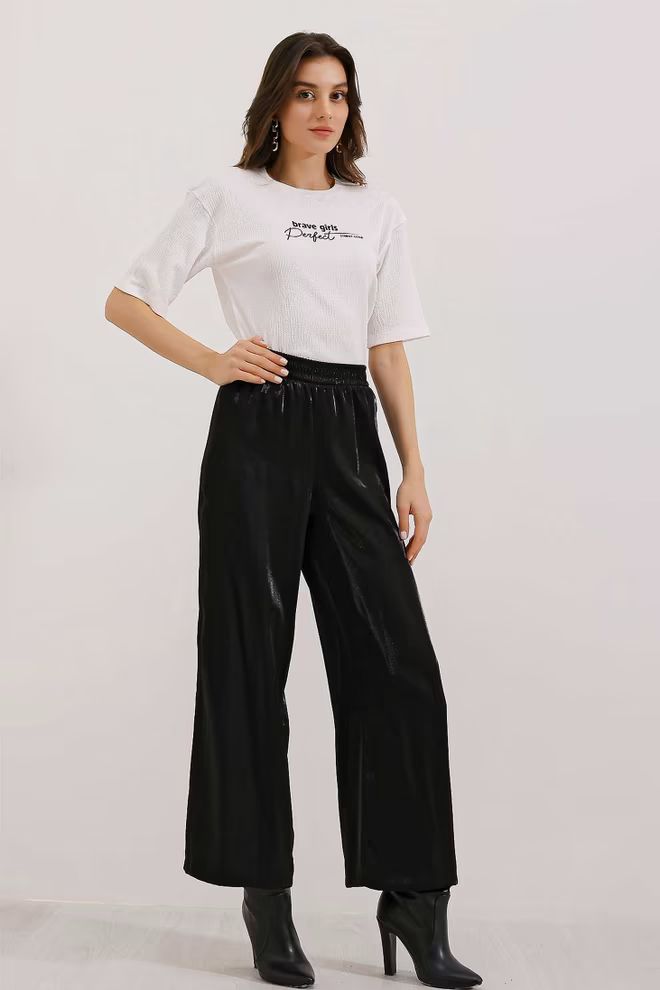 Printed Oversize Knitted T-Shirt - White - MRS.IDEA