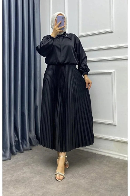 General Brands Women’s Long Pleated Modest Skirt - MRS.IDEA