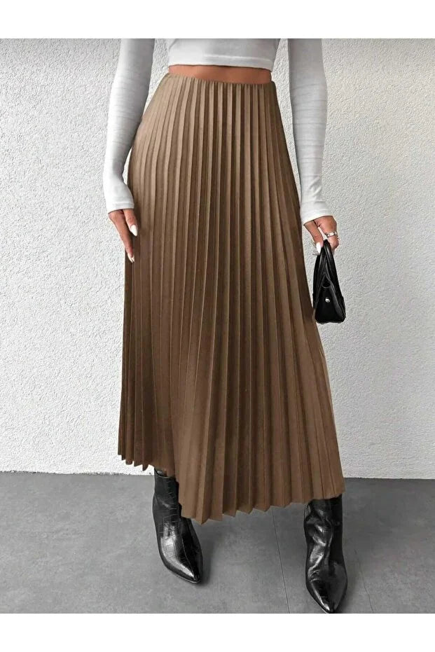 General Brands Women’s Long Pleated Modest Skirt - MRS.IDEA