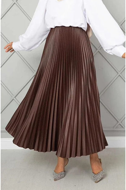 Women’s Long Lightweight Pleated Modest Skirt - MRS.IDEA