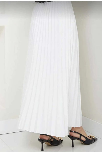 Women’s Long Lightweight Pleated Modest Skirt - MRS.IDEA